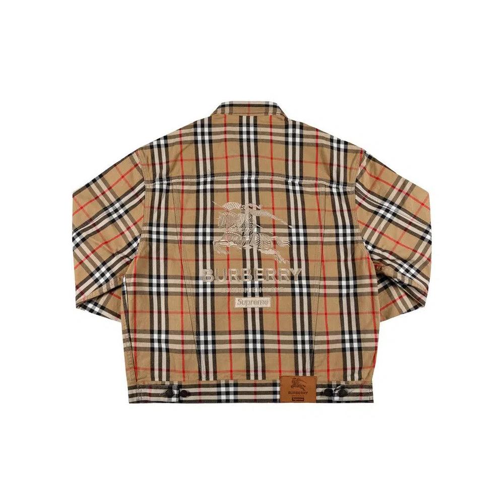 Джинсовые куртки Supreme x Burberry Denim Trucker Jacket 'Beige' 2