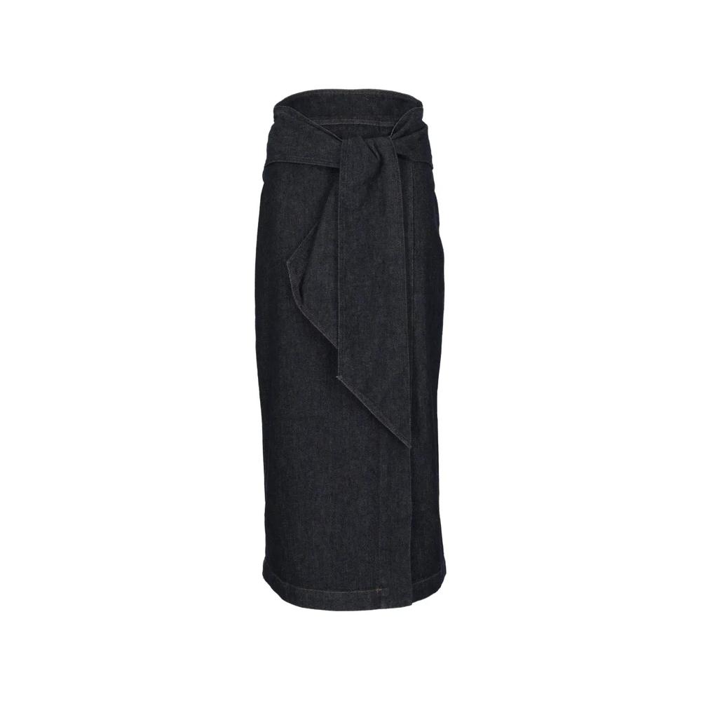 tie-waist wrap midi skirt 1