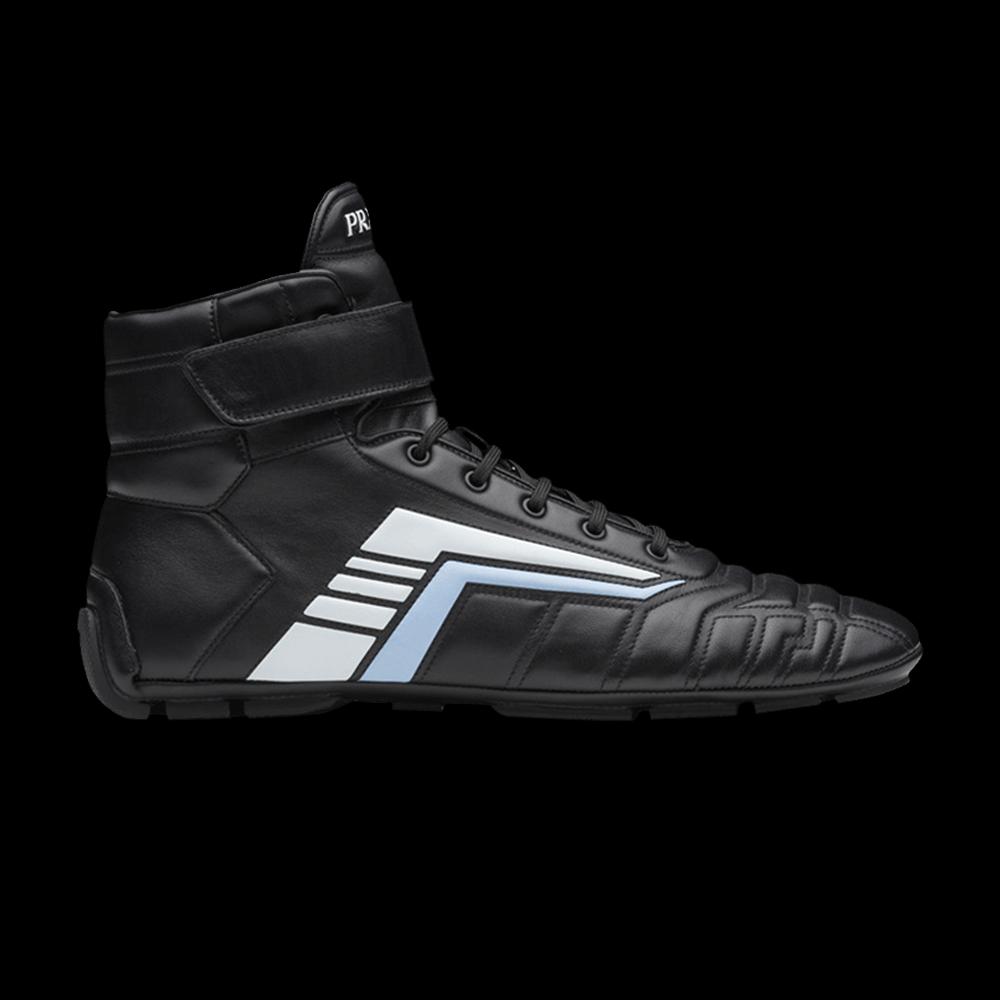 Кроссовки Prada Rev Cuero High 'Black Light Blue' 1