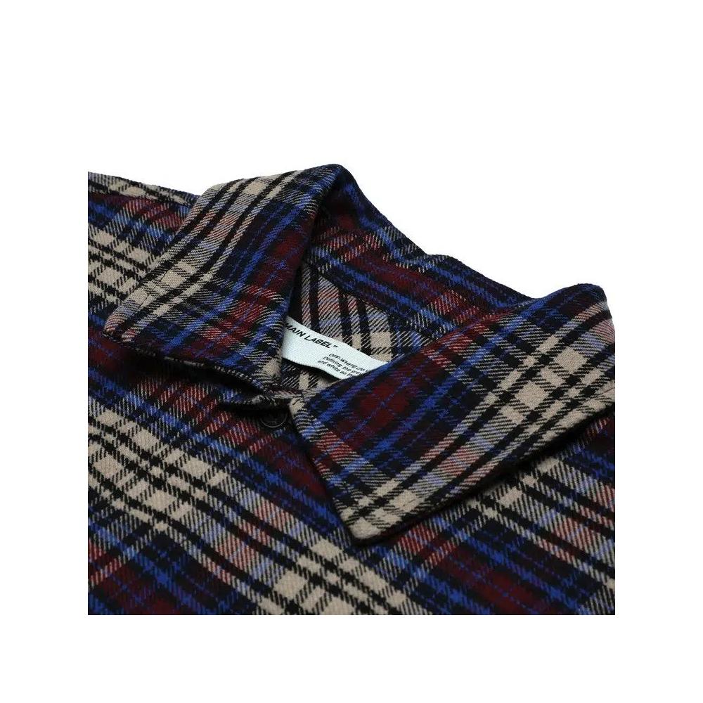 Фланелевая рубашка Flannels Off-White в клетку «Синий / Черный» 3