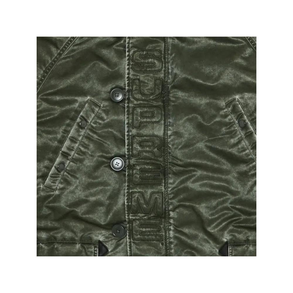 Парки Supreme Washed Flight Satin N-3B Parka «Оливковый» 3