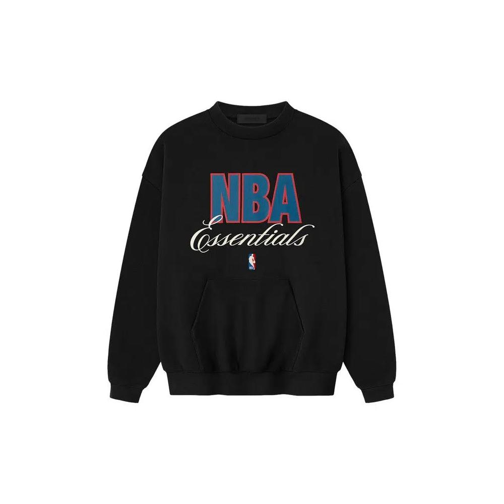 Свитер Fear of God Essentials NBA 90s Crewneck 'Black' 1