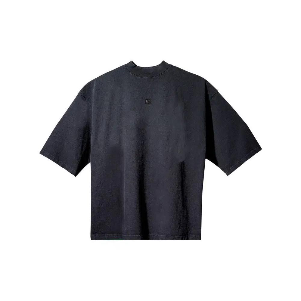 Футболки Yeezy Gap Engineered by Balenciaga Logo 3/4 Sleeve Tee 'Washed Black' 1