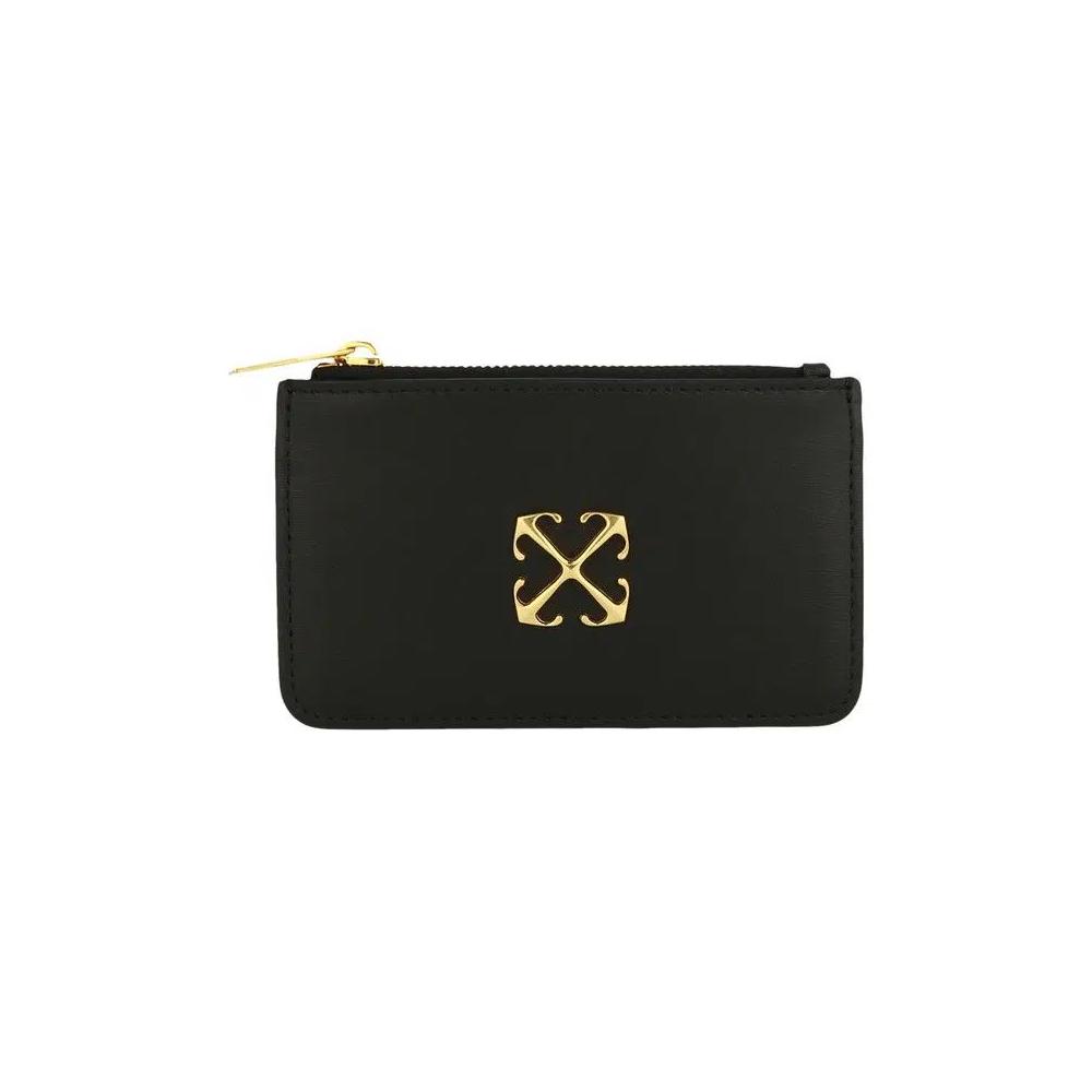 Кошельки Off-White Jitney Arrows Plaque Leather Wallet 'Black' 1
