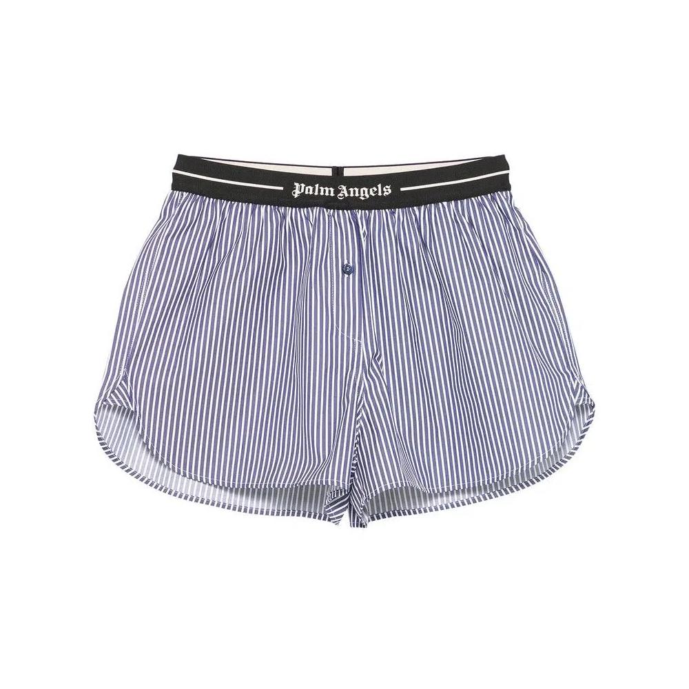 Шорты Palm Angels Classic Logo Striped 'Navy Blue' 1