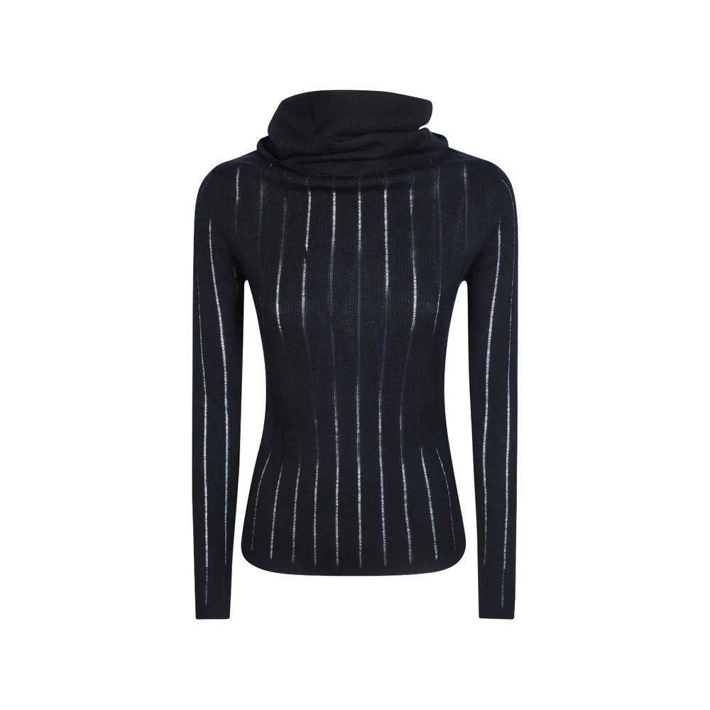 ribbed-knit cowl-neck sweater 1