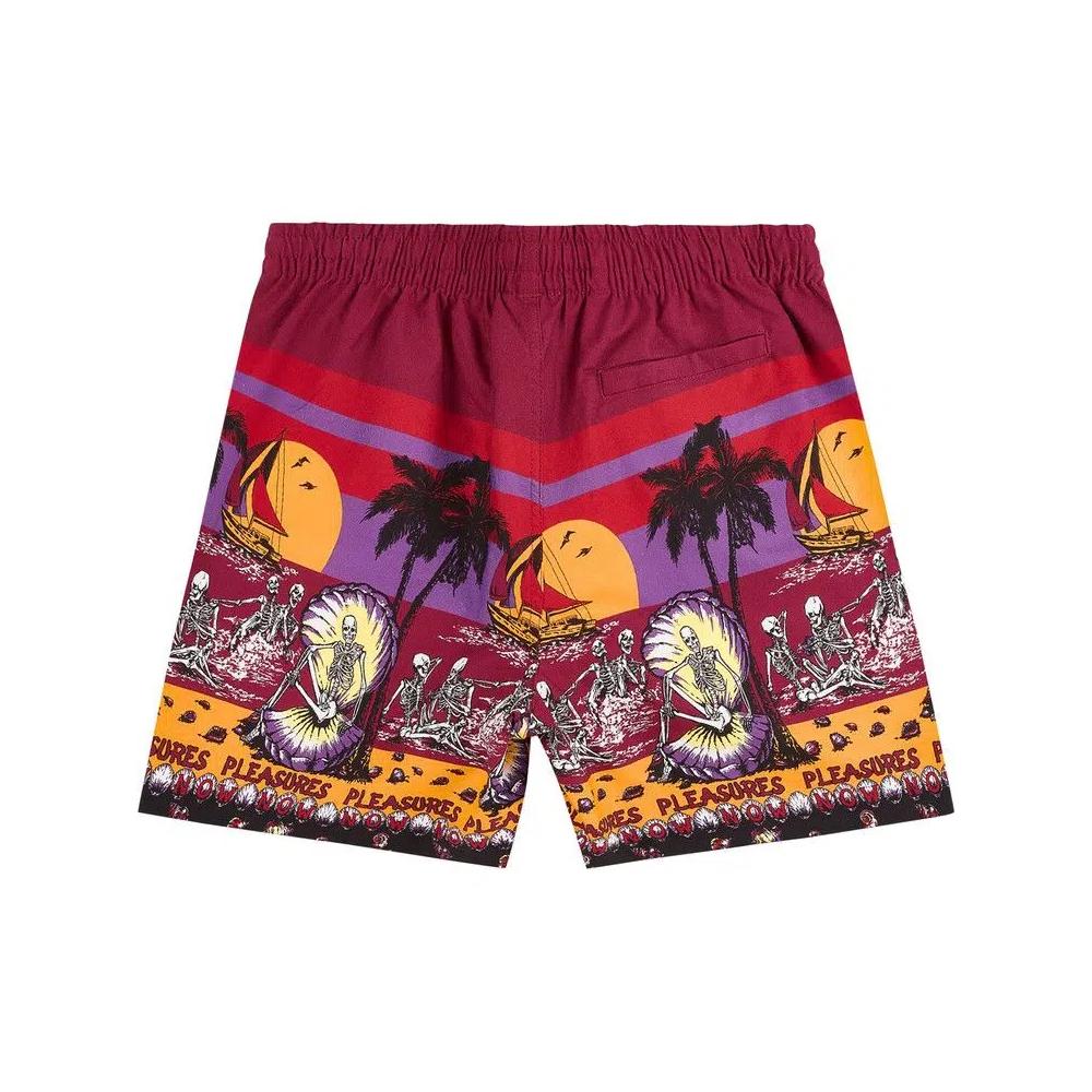 Шорты Pleasures Beach Short 'Burgundy' 2