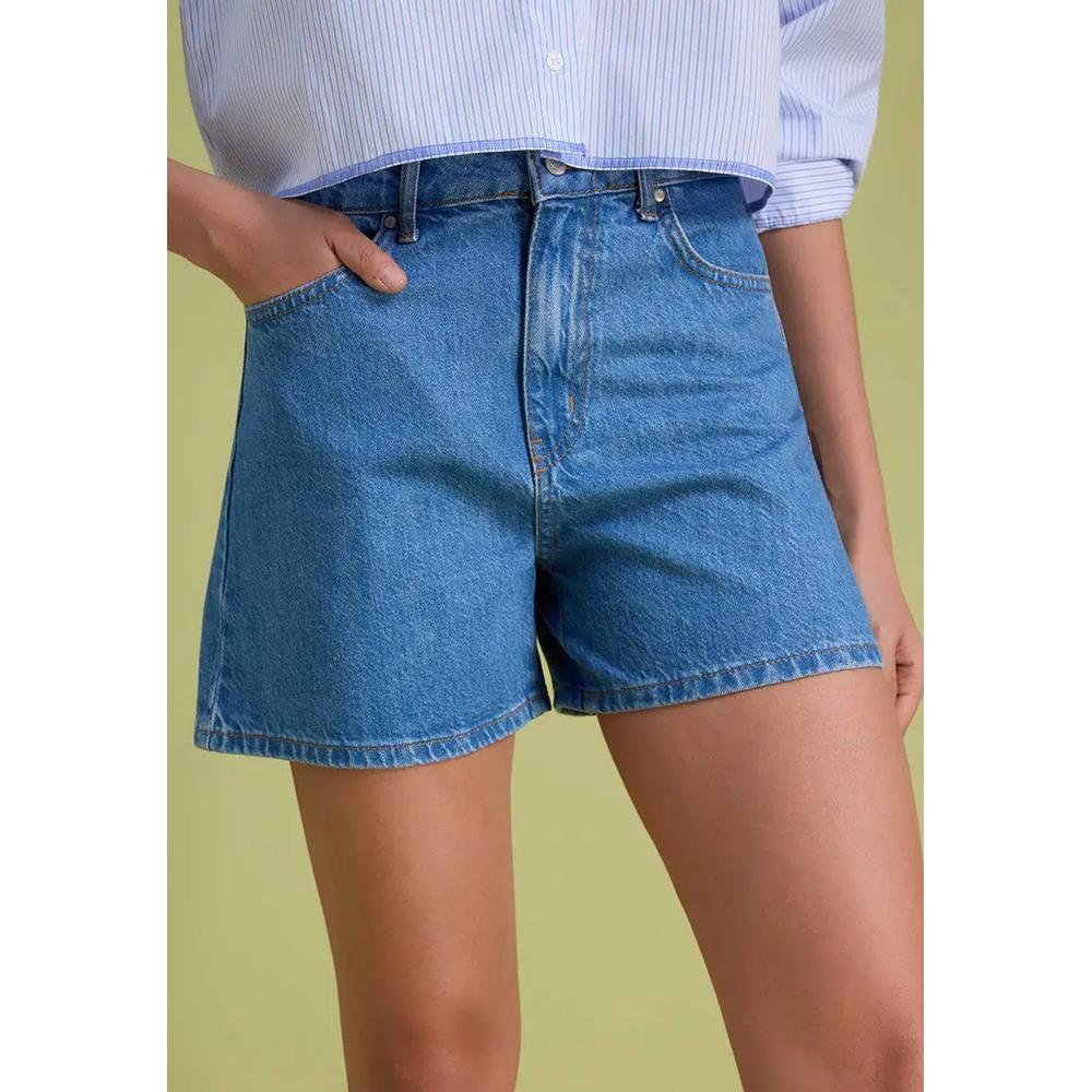 Джинсовые шорты с высокой талией Mavi City Boy 1% Cotton High Waist Denim Shorts Twoss26Sr17 3