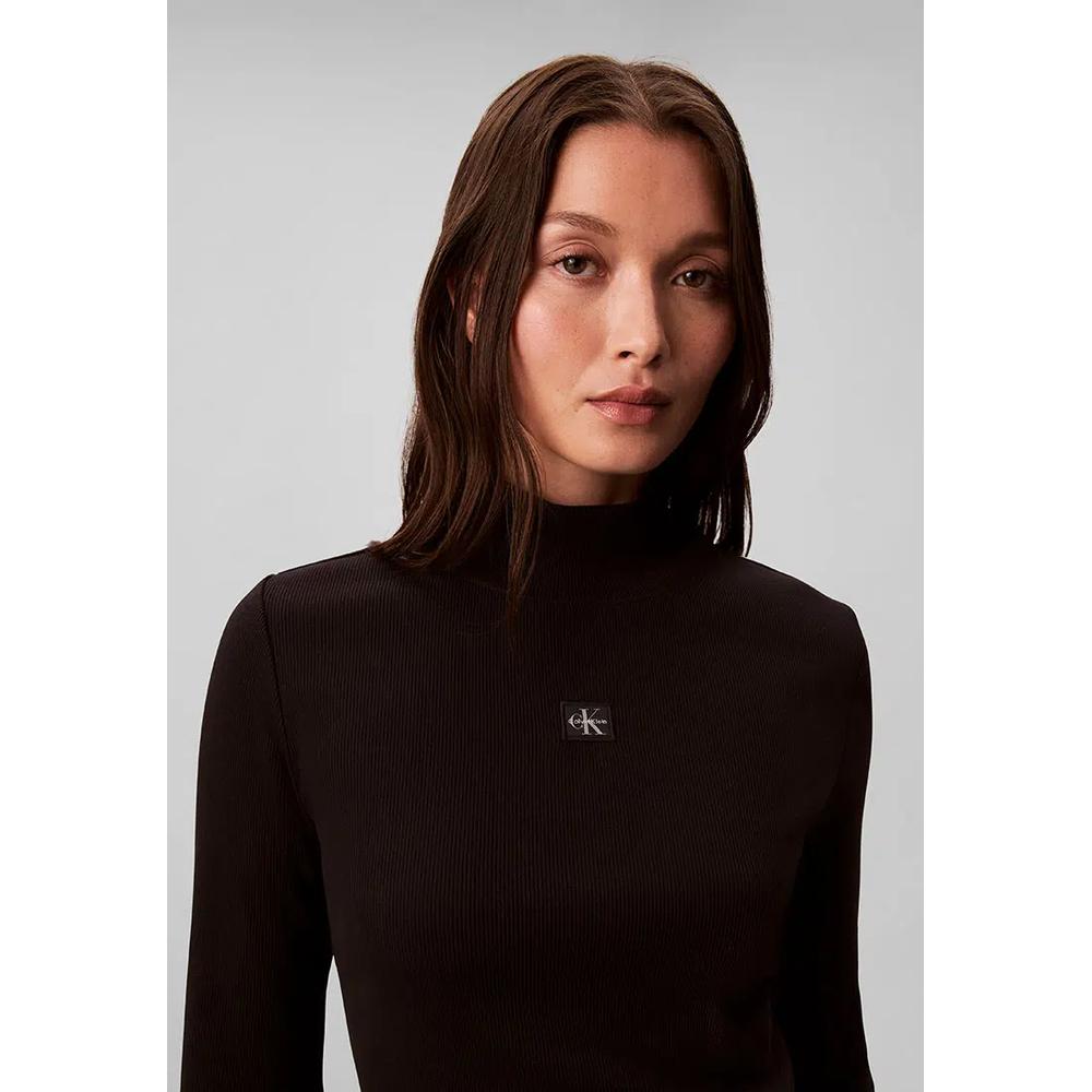 Свитер с водолазкой и тканым ярлыком - Calvin Klein Jeans 3