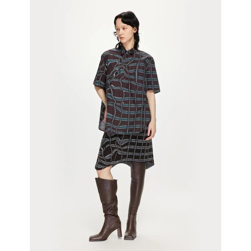 Элегантная юбка-миди А-силуэта для офиса 3