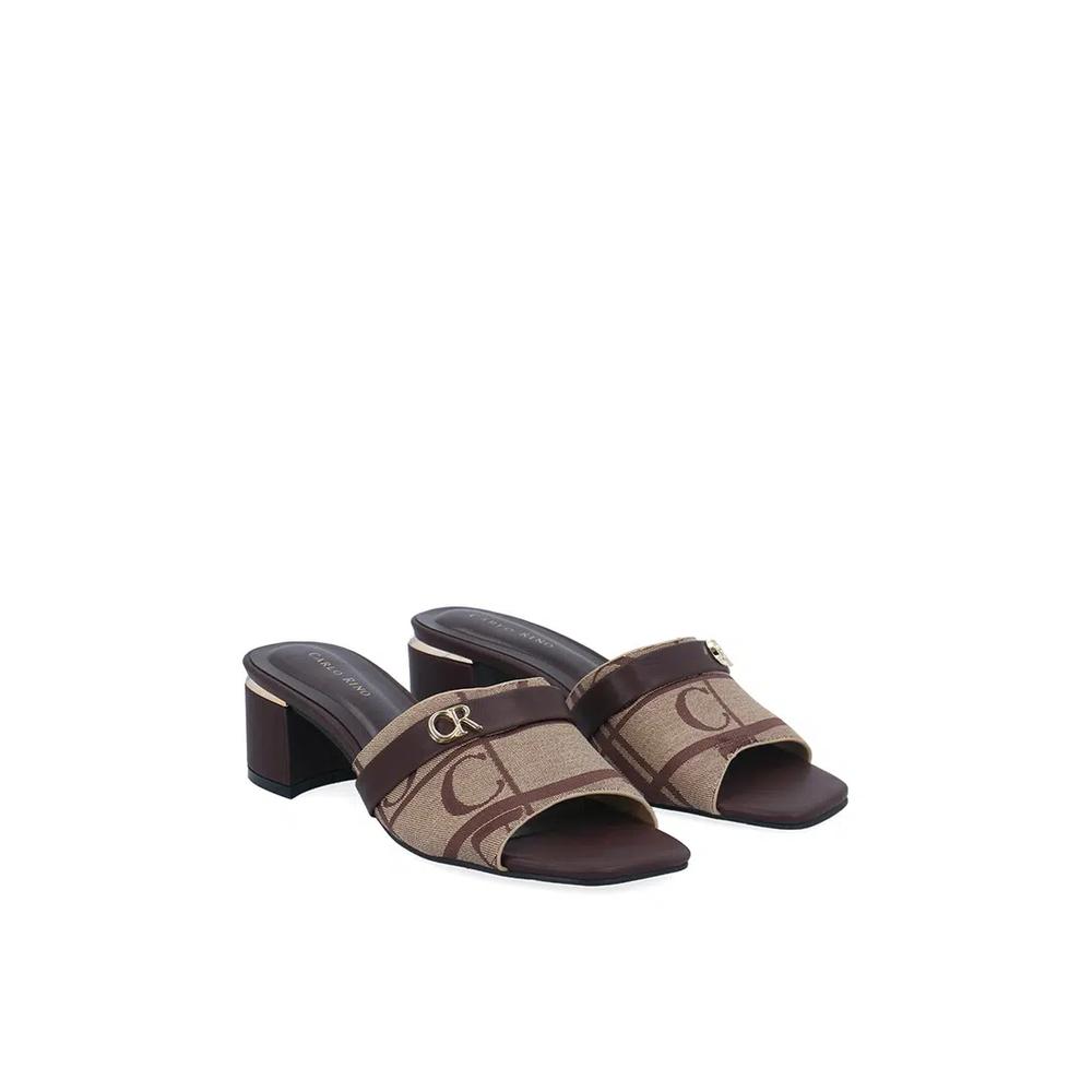 Brown CR MonoCharm каблучные сандалии 2