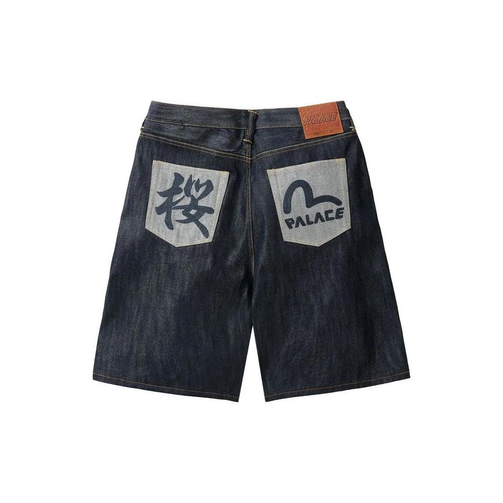 Шорты Palace x Evisu Long Denim Short 'Indigo' 2