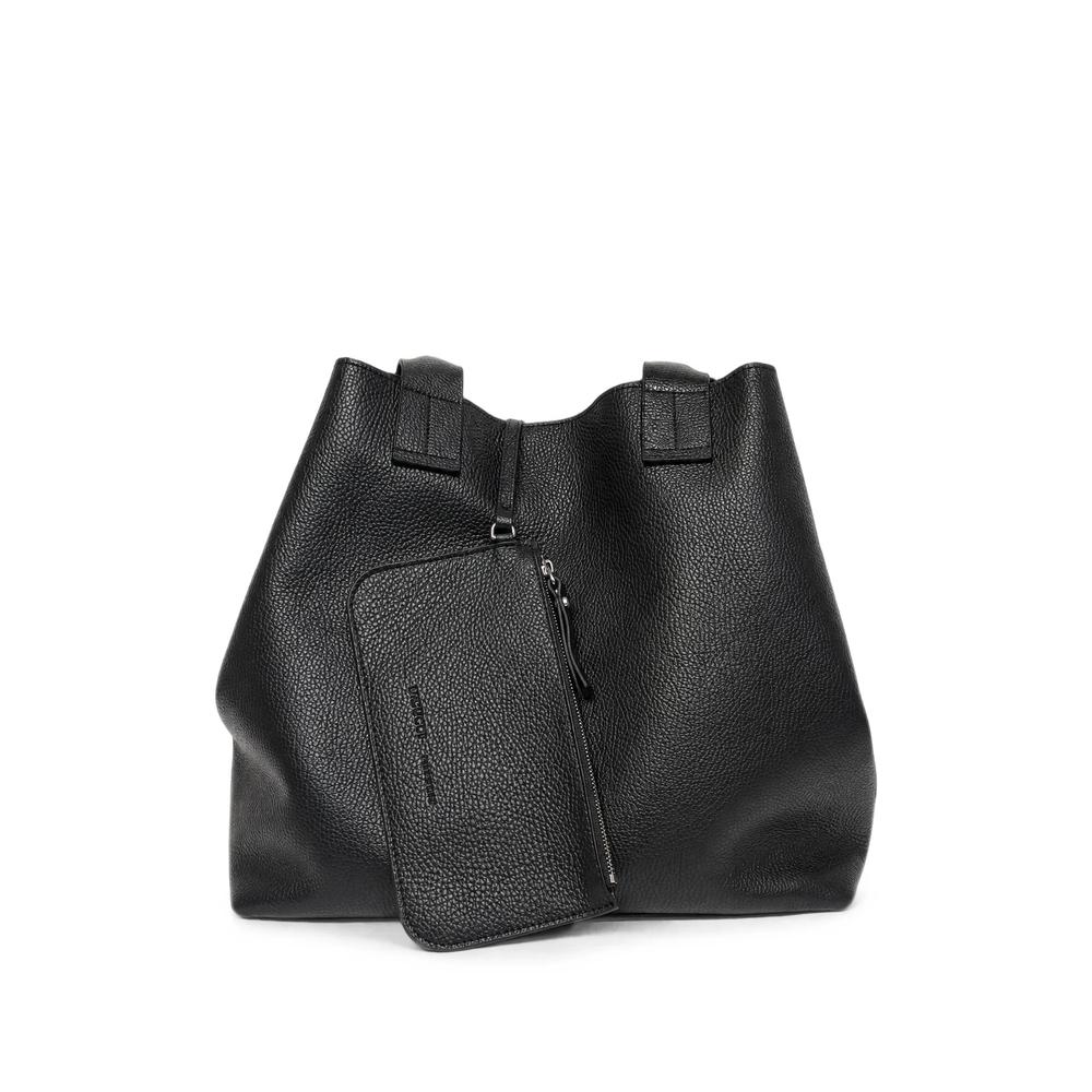 grained leather tote bag 2