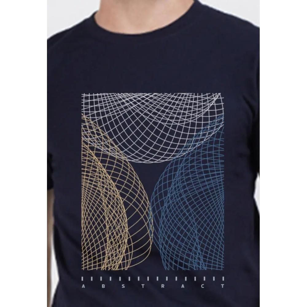 Футболка Discovery Print Graphic Navy Blue Cotton Blend Short Sleeve Regular Fit Tee 4