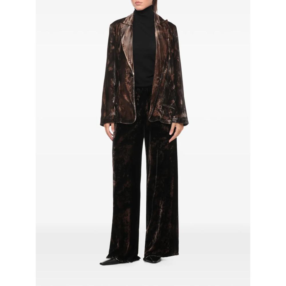 velvet-effect single-breasted jacket 2