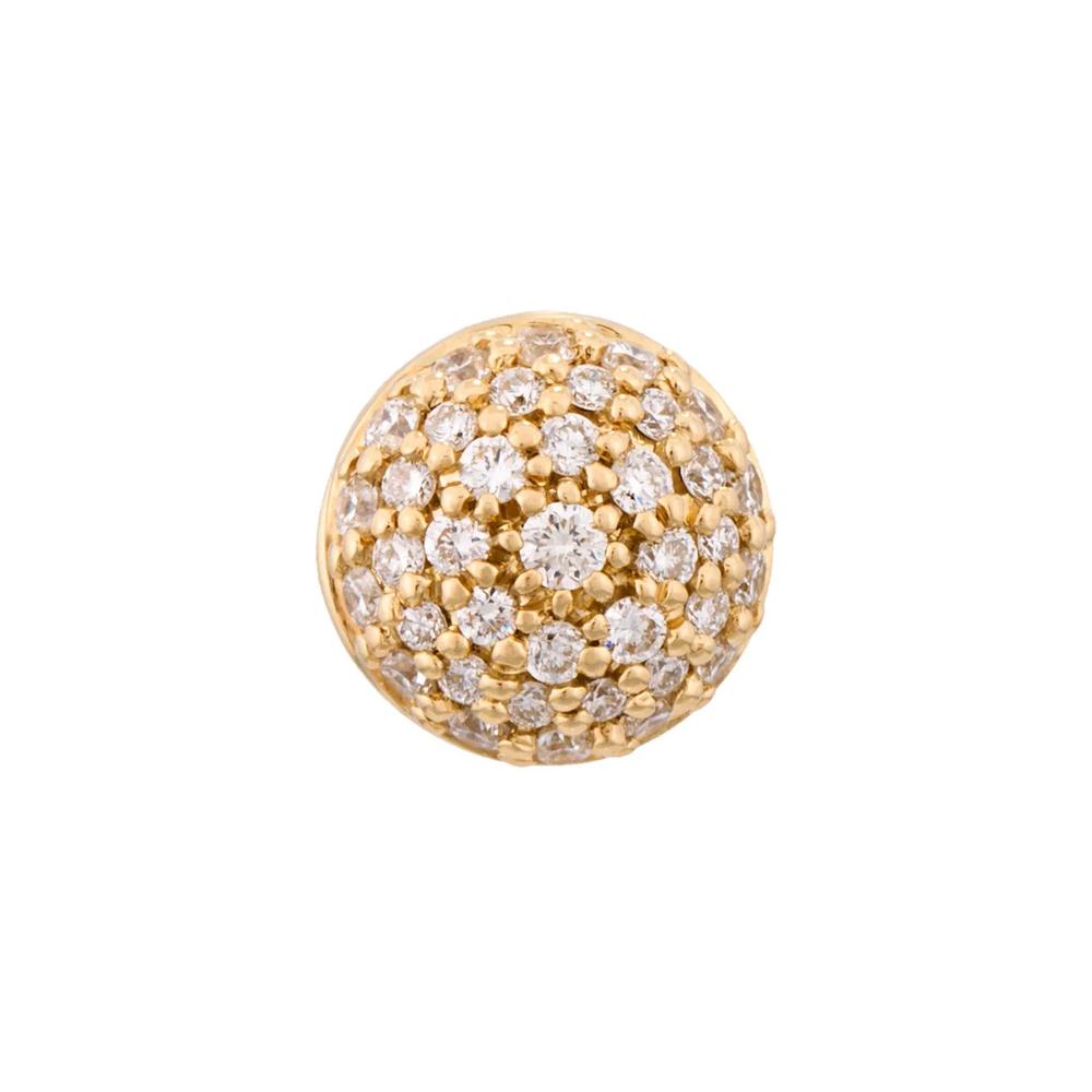 Серьга Black Caviar из желтого золота с бриллиантами 1