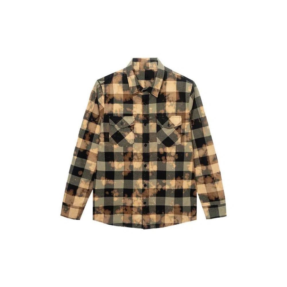 Фланелевые рубашки Anti Social Social Club Dialtone Tie Dye Flannel 'Olive' 1