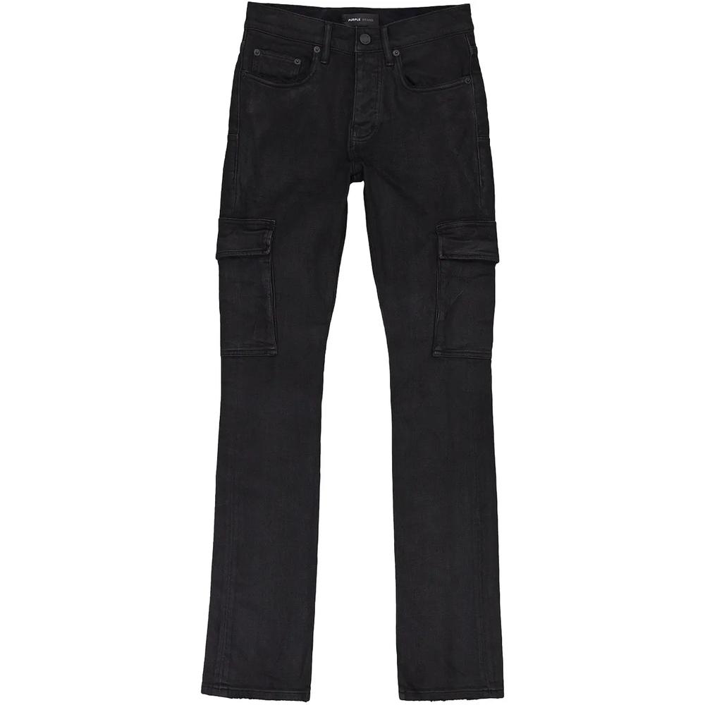 Расклешенные джинсы P004 Resin Cargo Flare Black 1