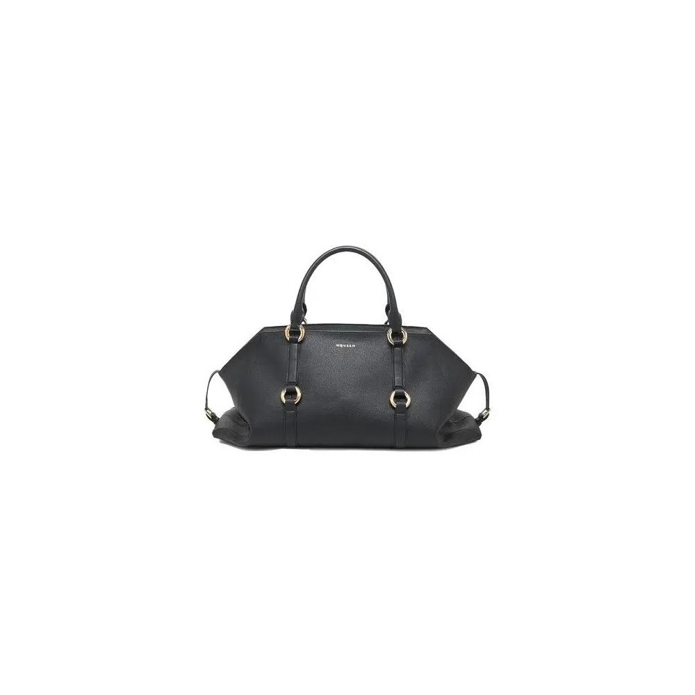 Сумка через плечо Alexander McQueen Maxi Leather 'Black' 1