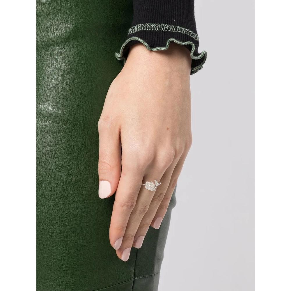 Серебряное кольцо Stem Rose 2