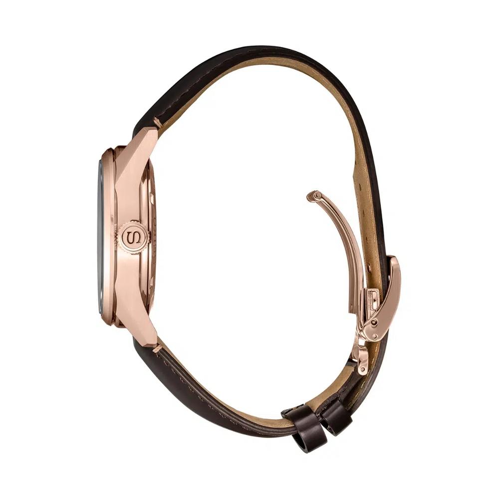 Seiko Presage Sharp Edged Series коричневый текстурированный циферблат, темно-коричневый кожаный ремешок Cordovan, механические часы SPB170J1 2