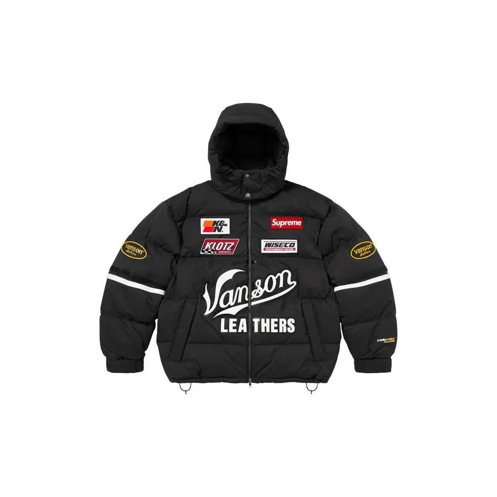 Jackets Supreme x Vanson Leathers Cordura Down Jacket 'Черный' 2