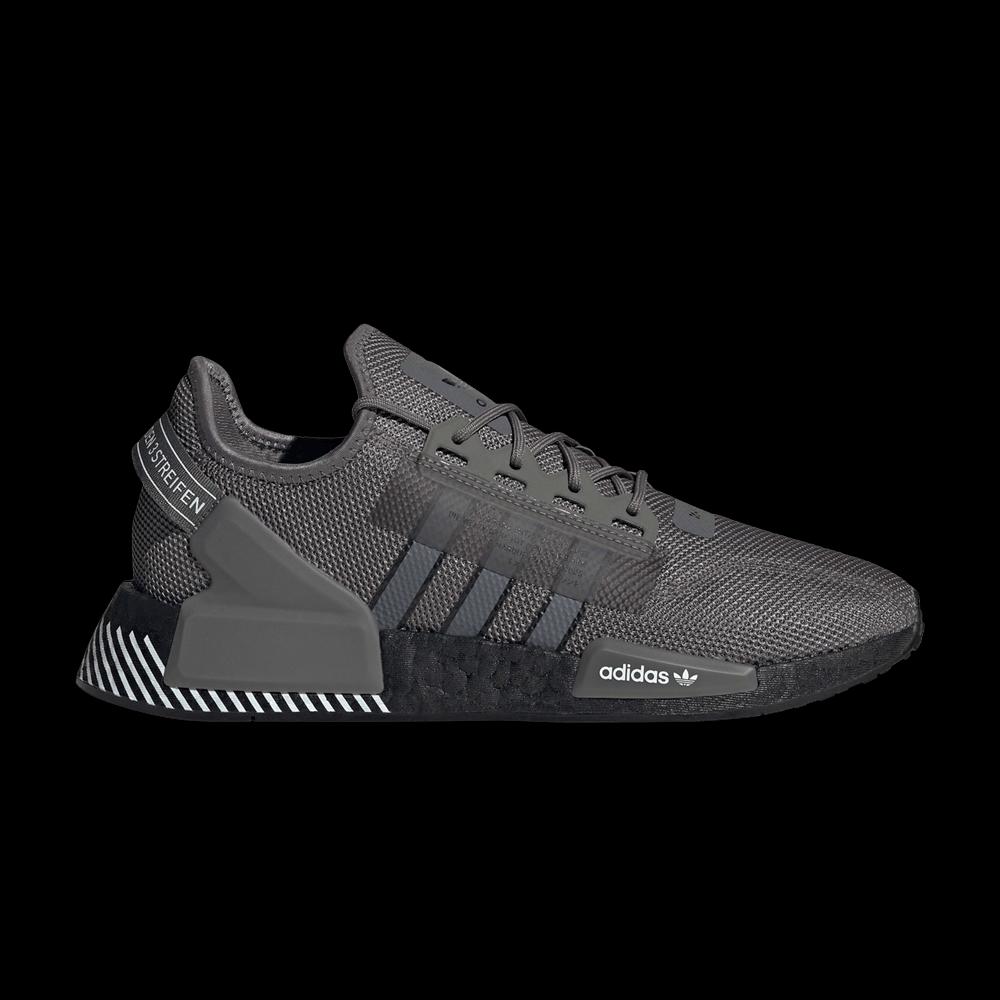 Кроссовки Adidas NMD_R1 V2 'Grey Black Heel Stripes' 1