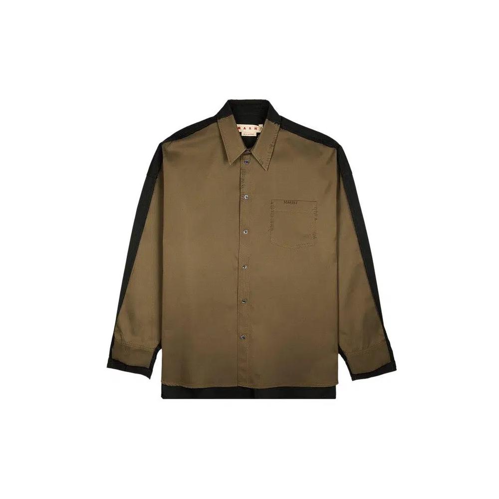 Блузы Marni Two Tone Taffeta Shirt 'Green' 2