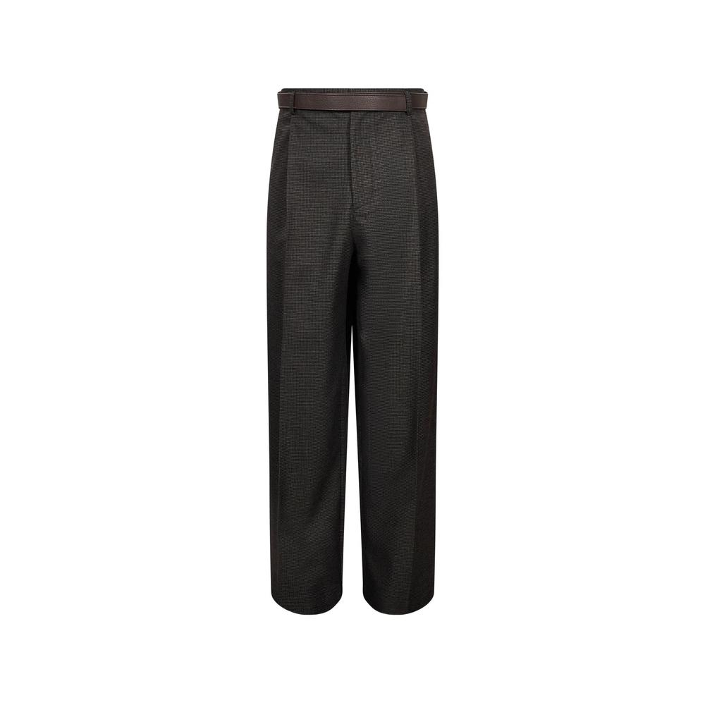 Davide pleated pied de poule trousers 1