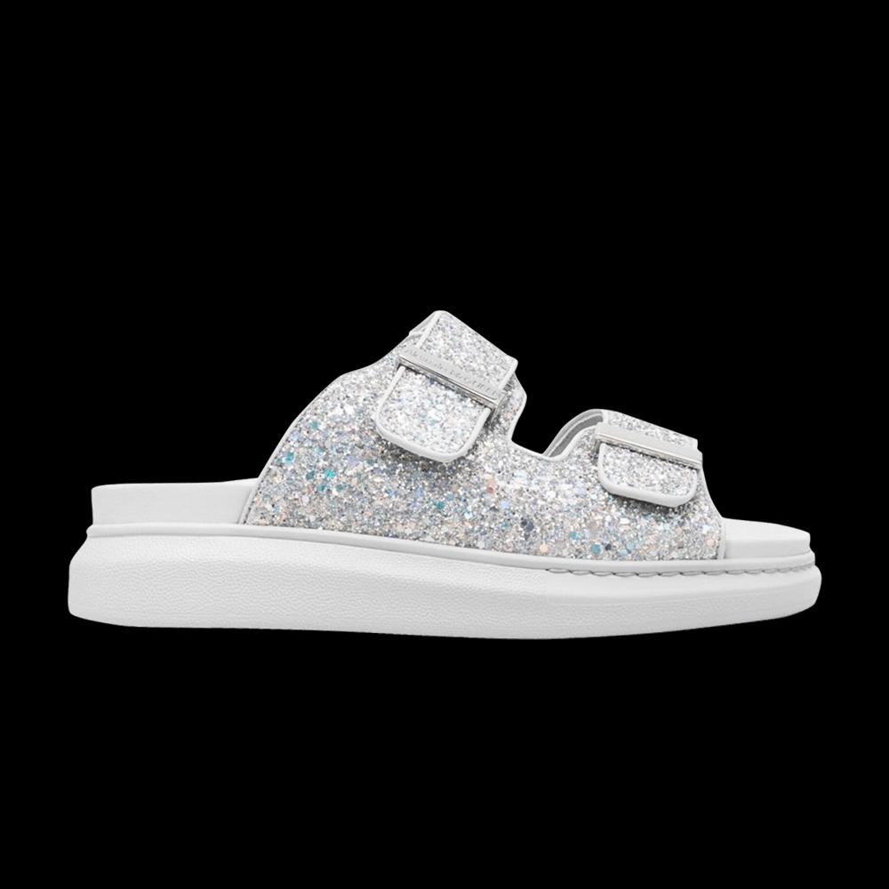 Слайды Alexander McQueen Wmns Oversized Hybrid Slide 'Silver Glitter' 1