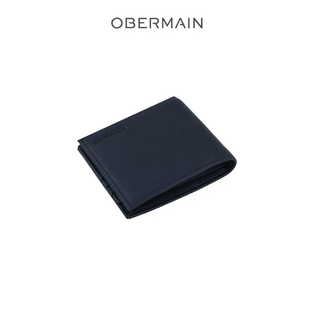 RFID Короткий кошелек без отверстий из натуральной кожи черный 5