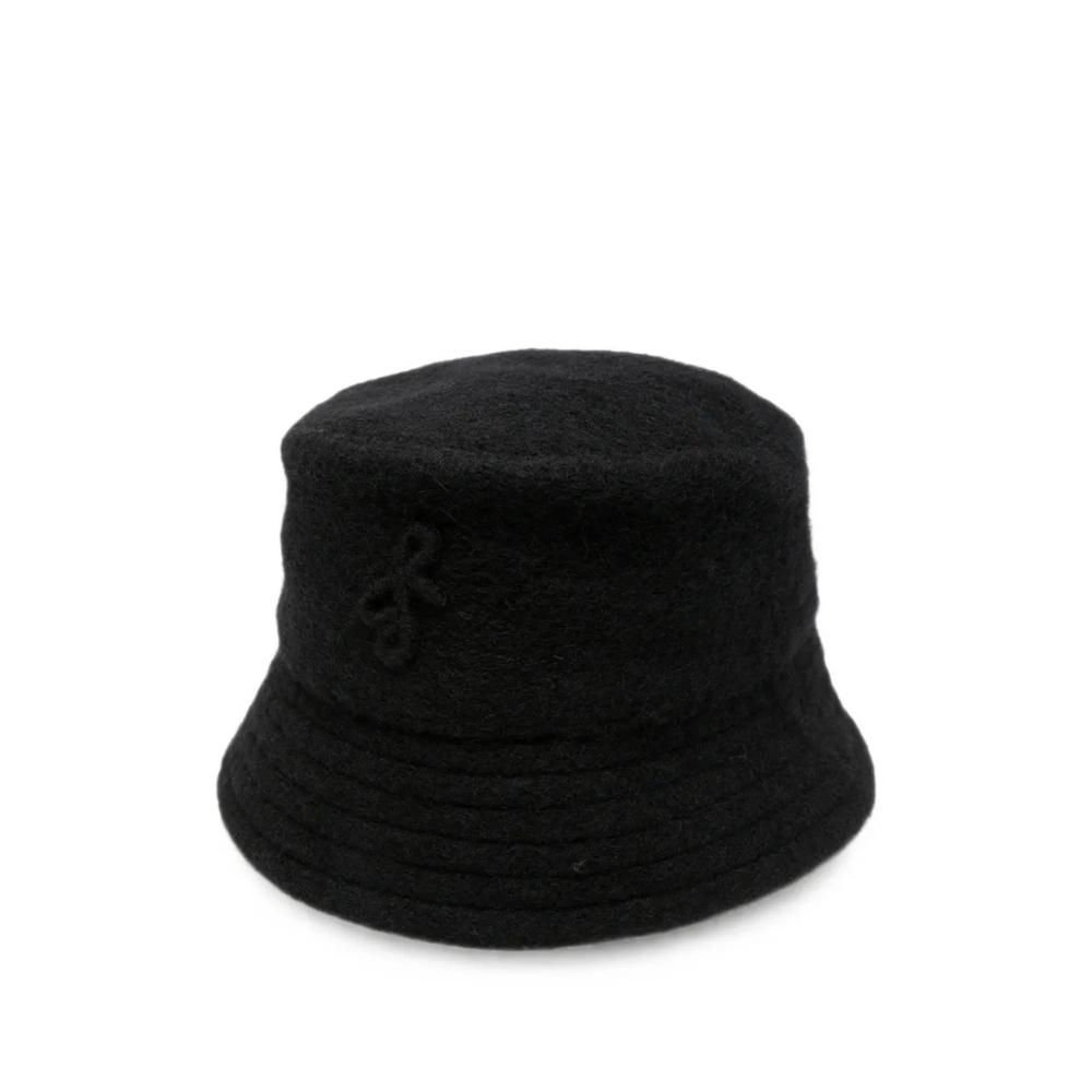 logo-embroidered felt bucket hat 1