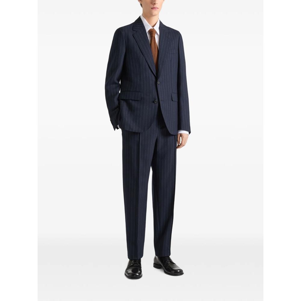single-breasted deconstructed striped jacket in wool 2