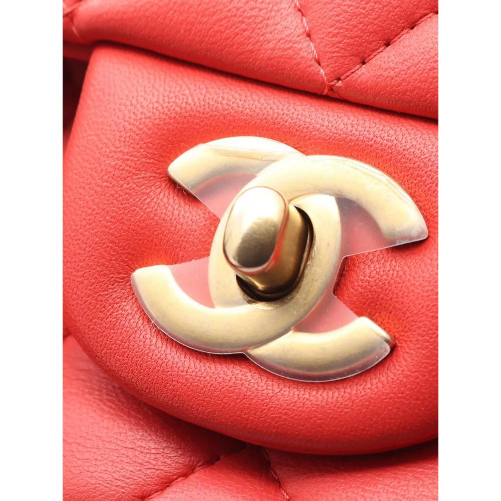 Сумка через плечо Mini Square Classic Lambskin Single Flap (2019 год) 2