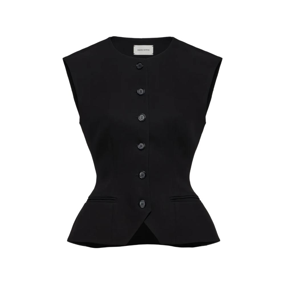 peplum sleeveless vest 1