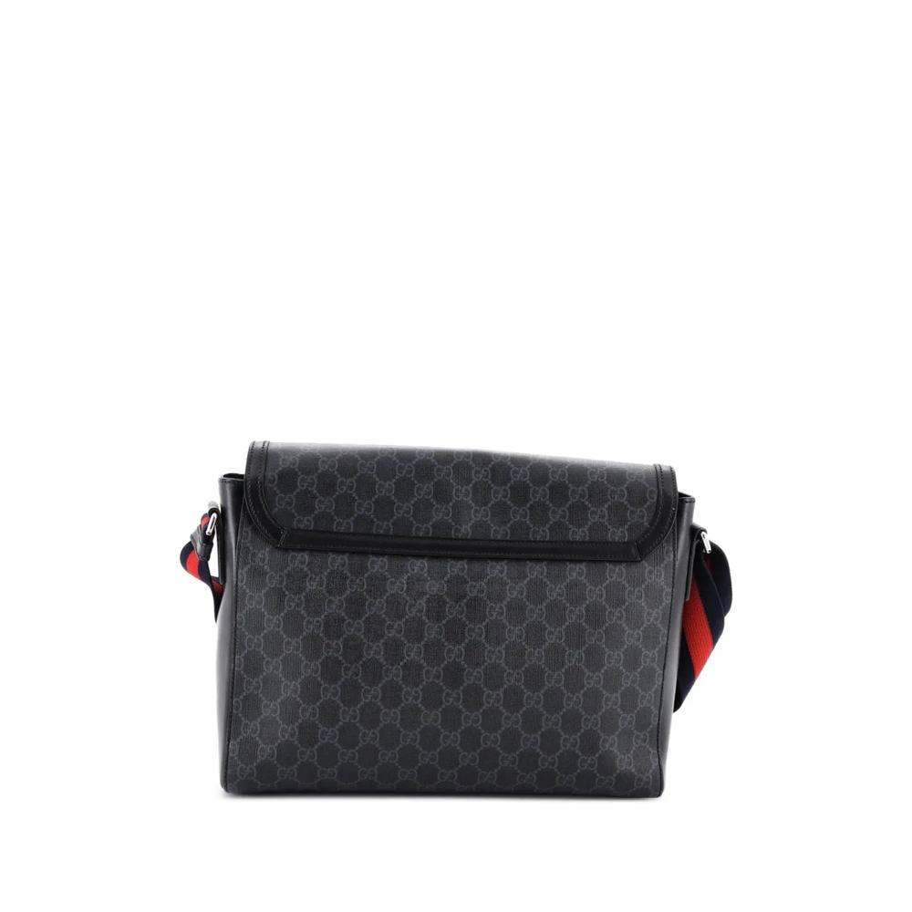 Большая сумка через плечо Night Courrier Flap Messenger GG Coated Canvas with Applique 2