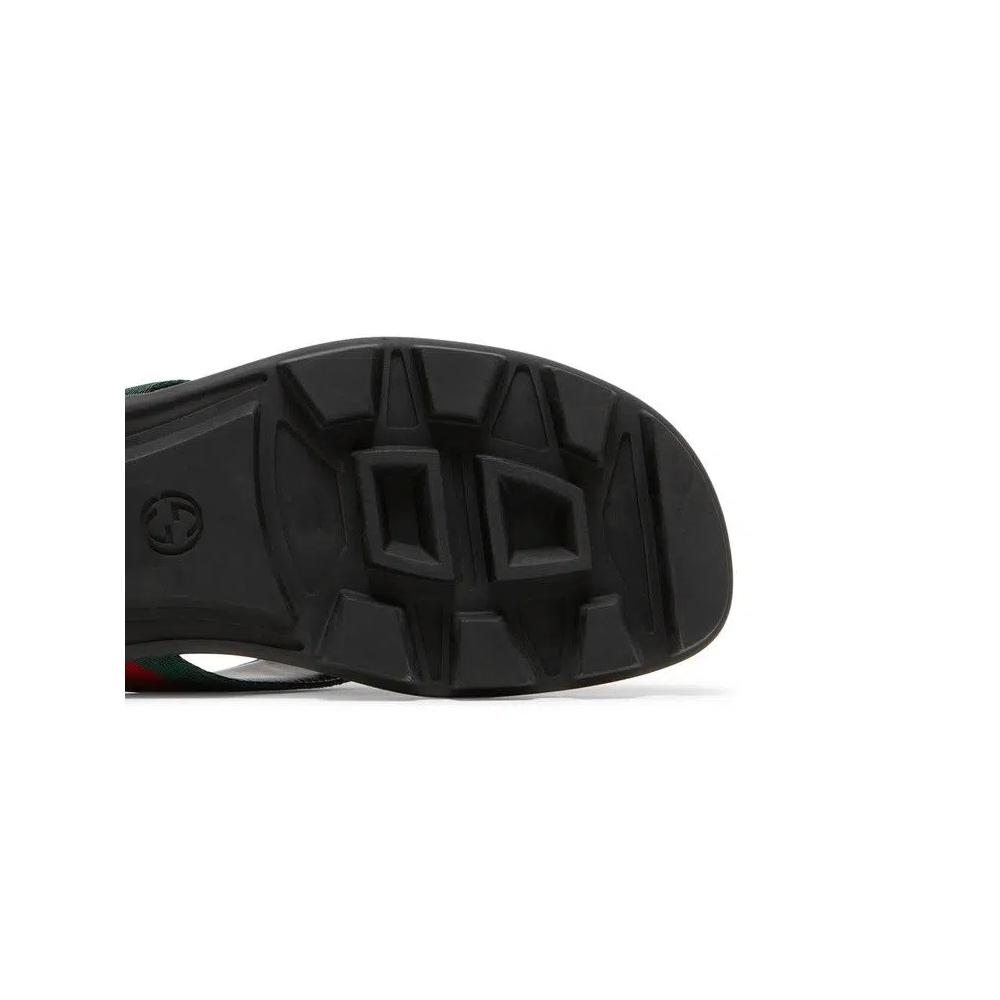 Шлепанцы Gucci Leather Web Thong 'Black' 5