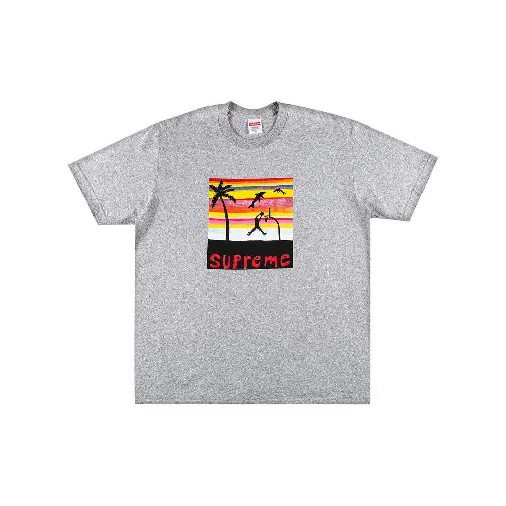 Футболки Supreme Dunk Tee 'Heather Grey' 1