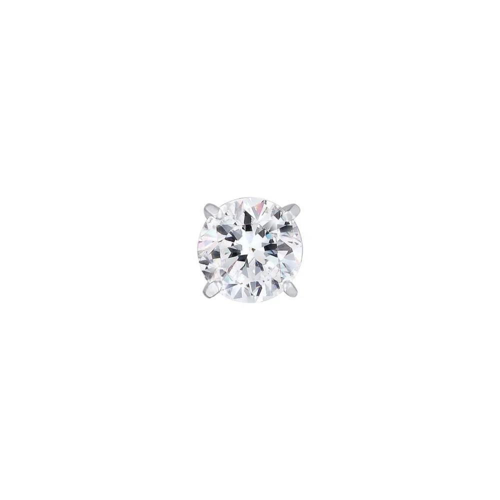 Мужская серебряная серьга-гвоздик с кристаллом Swarovski® 3