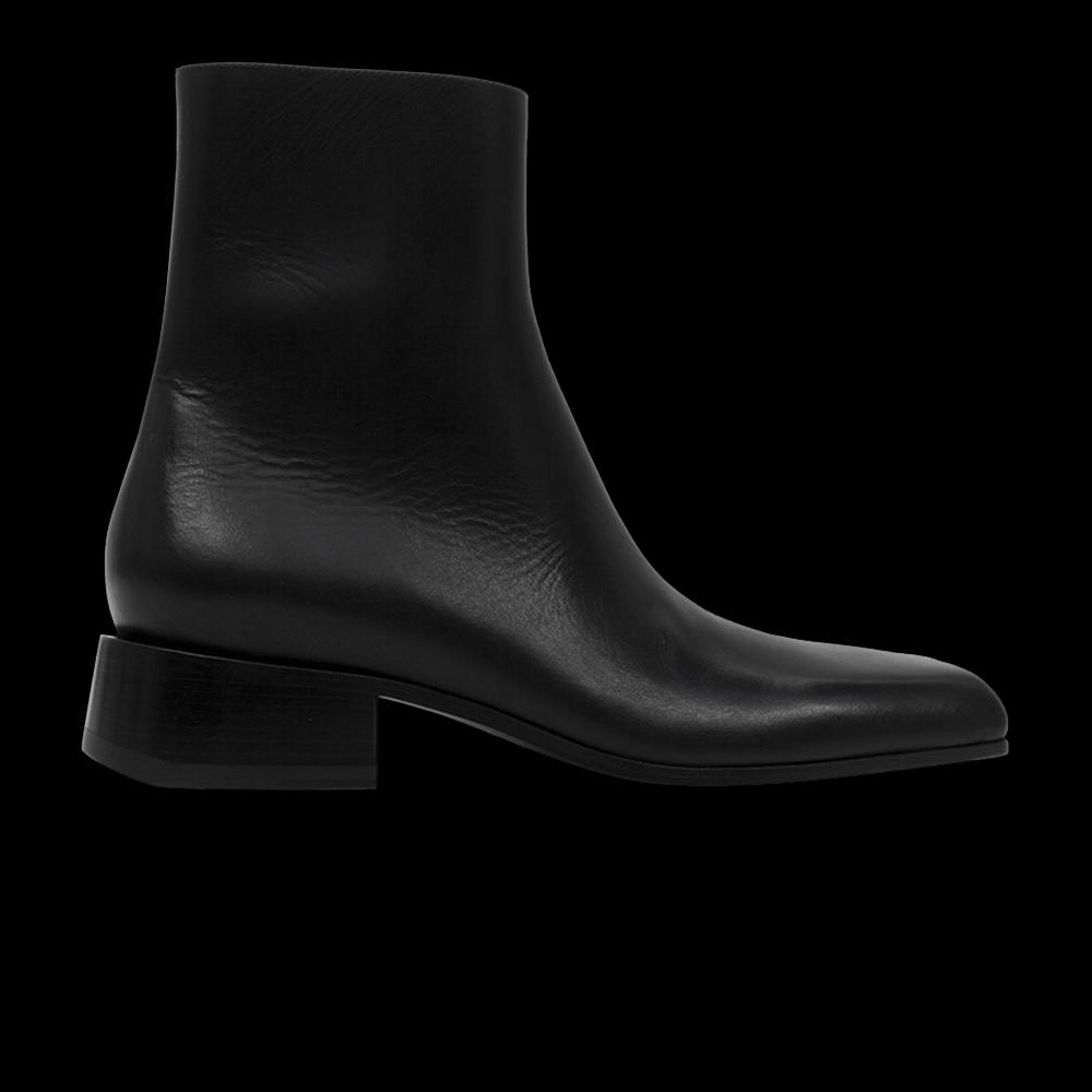 Ботинки Balenciaga Square Toe Leather Ankle Boot 'Black' 1