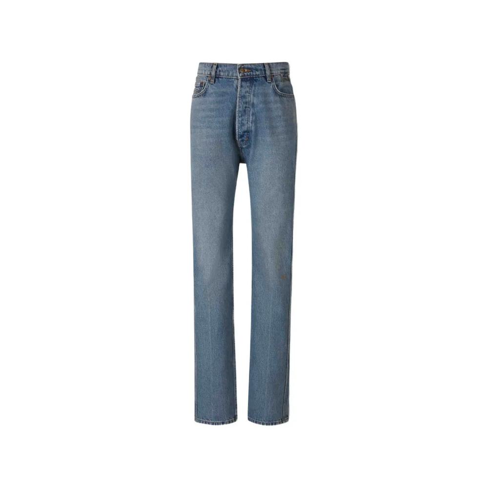 logo-embroidered straight-leg jeans 1