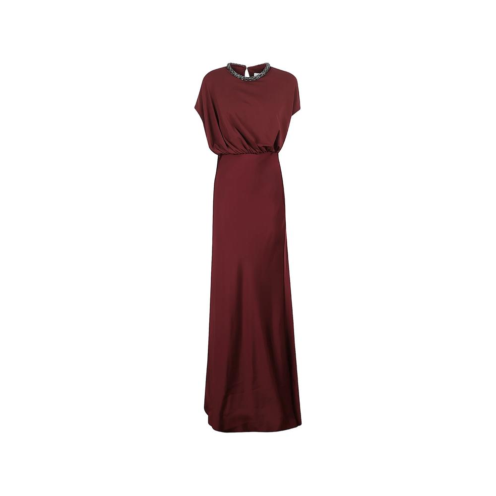 crystal-embellished gathered maxi dress 1