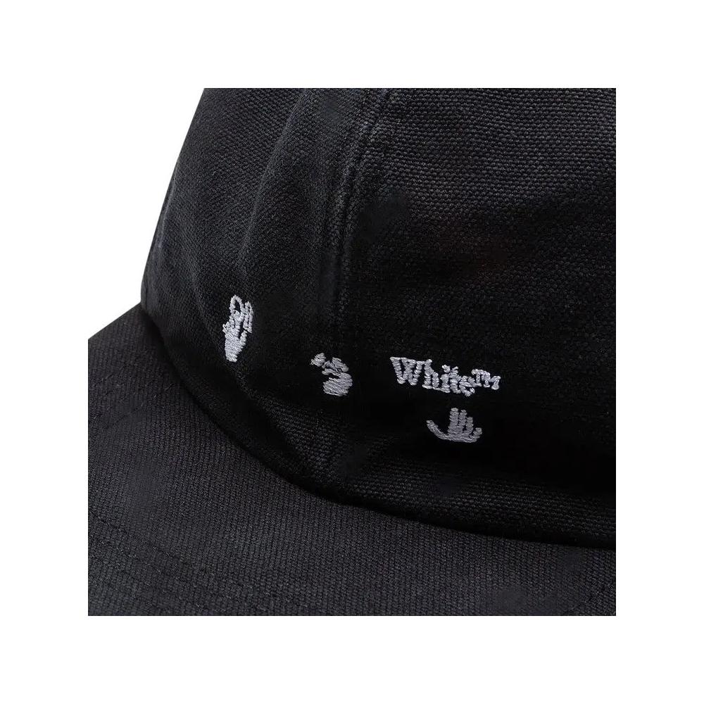 Бейсболки Off-White Logo Baseball Cap 'Black/White' 3