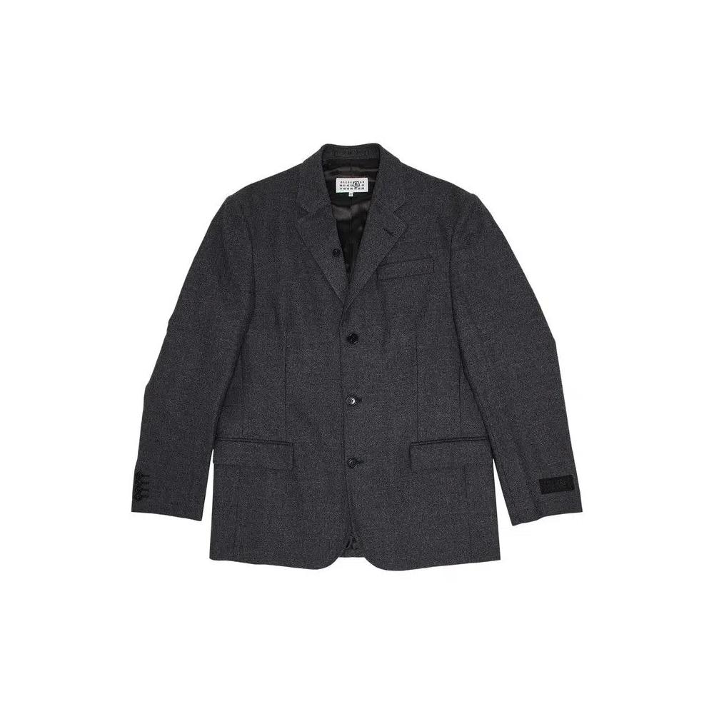 Верхняя одежда MM6 Maison Margiela Tailored Wool Jacket 'Dark Grey Melange' 1
