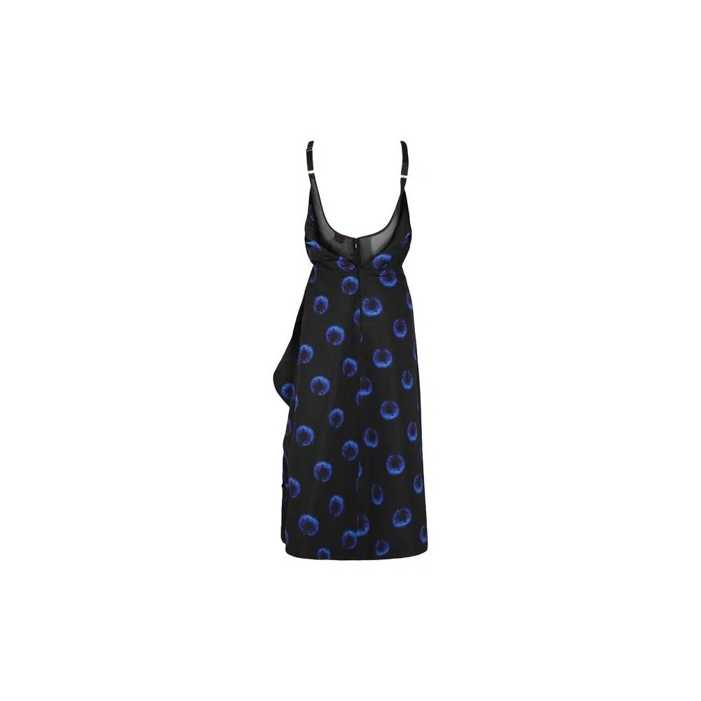 Платья миди Alexander McQueen Eye-Print Draped Illusion Midi Dress 'Black' 2