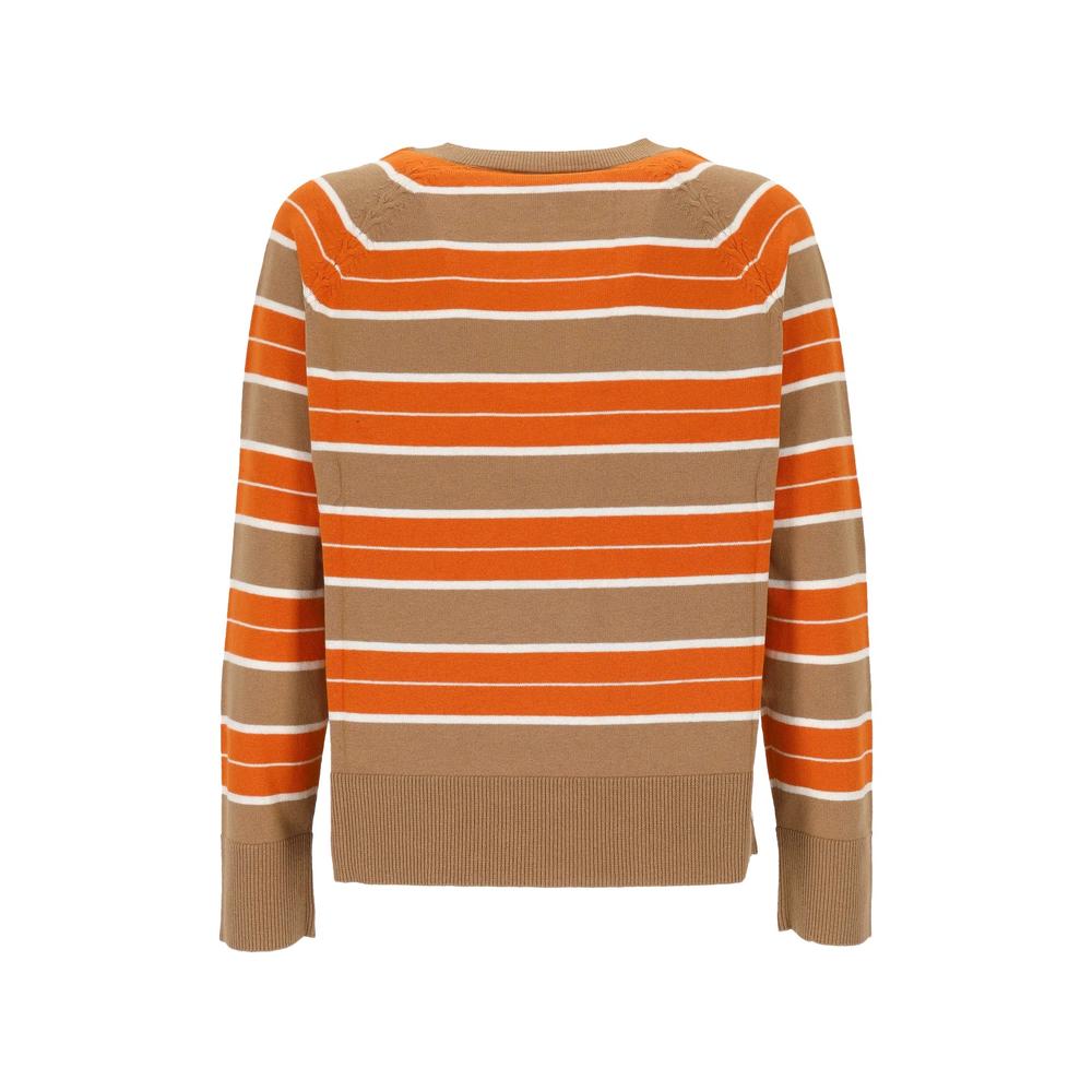 striped cable-knit sweater 2