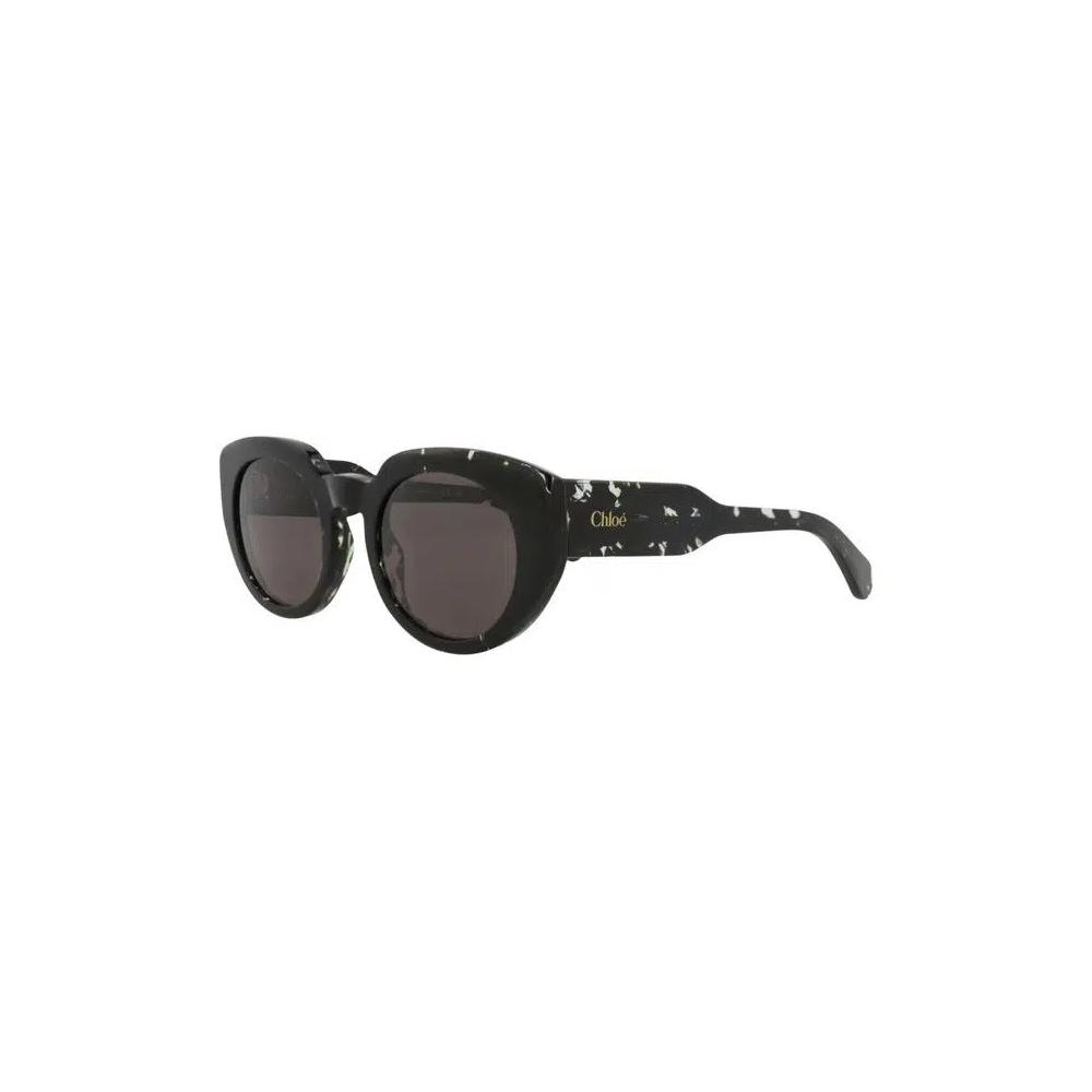 Очки Chloé Round-Frame Recycled Acetate Sunglasses 'Black/Grey' 3