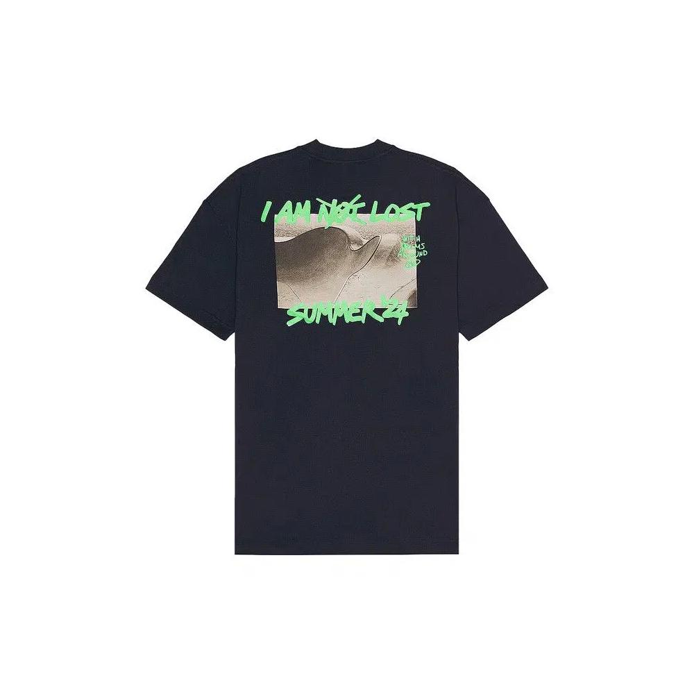 Футболки с коротким рукавом Palm Angels I Am Lost Tee 'Navy Blue' 2