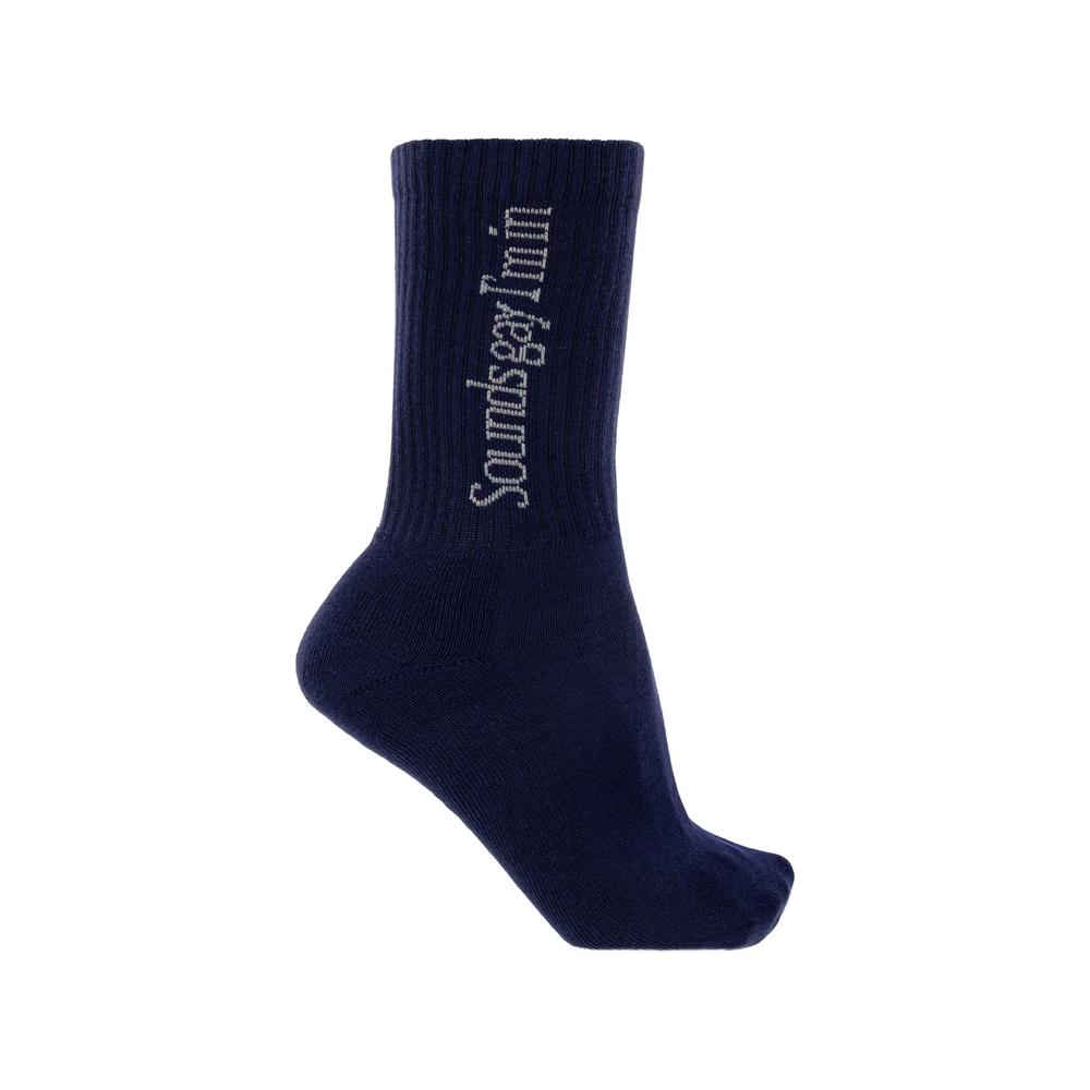 logo-embroidered ribbed socks 2