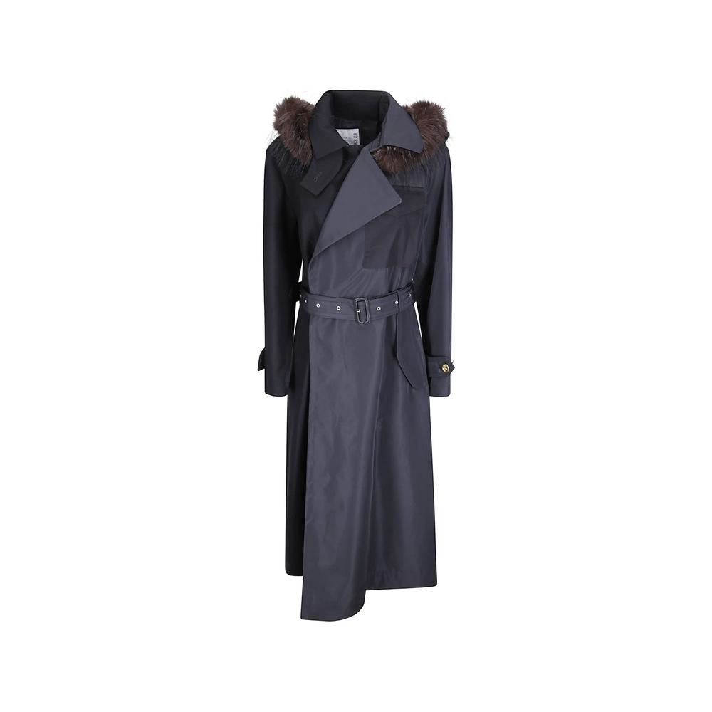 fur-trim belted coat 1